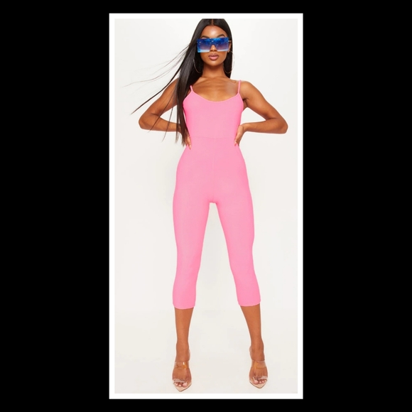 PrettyLittleThing Pants - 💋PRETTY LITTLE THING NEON PINK STRAPPY UNITARD!!!